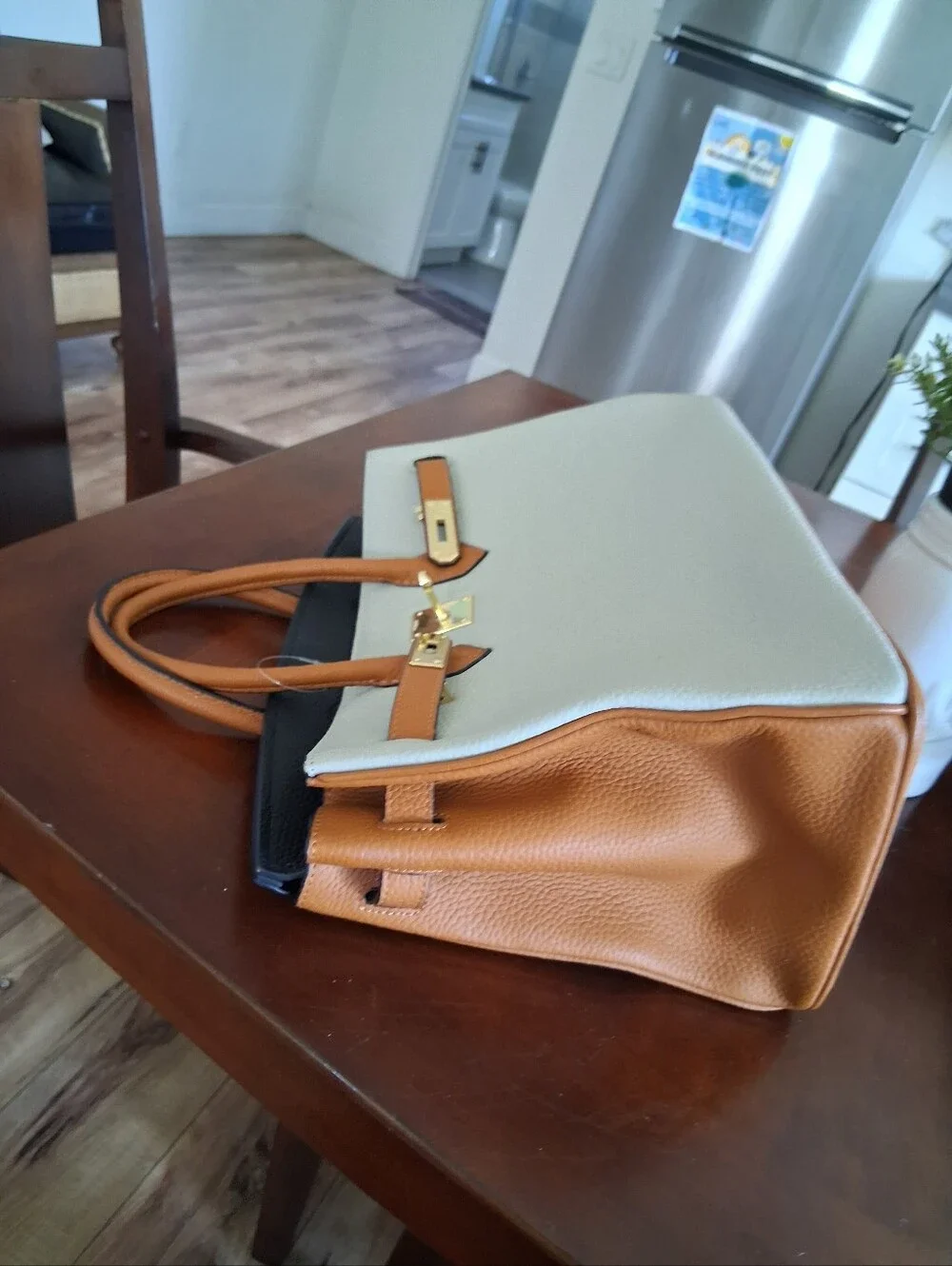 Elegant Tricolor Tote Bag